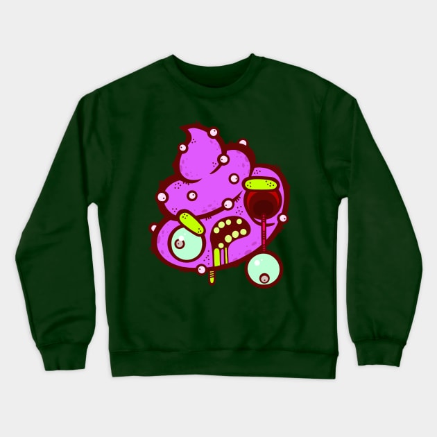 Zombie Alien Poop Crewneck Sweatshirt by ArtisticDyslexia